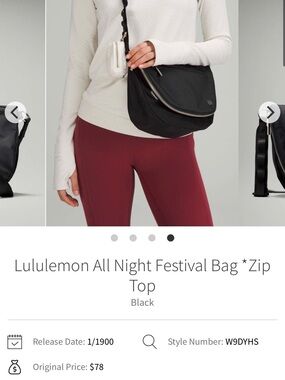 lululemon athletica Black Crossbody Festival Bag
